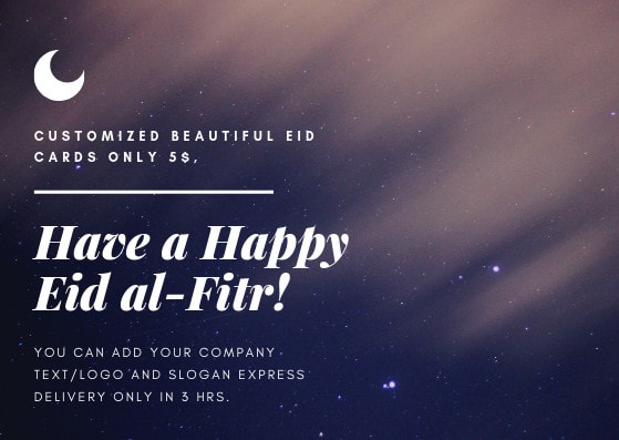 I will design customized beautiful eid cards for you