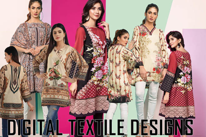 I will design digital apparel creative textile prints for you