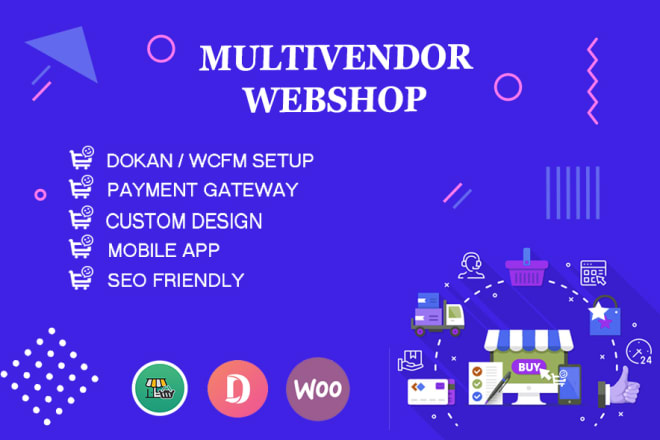 I will design ecommerce multivendor webshop with wcfm or dokan like ebay