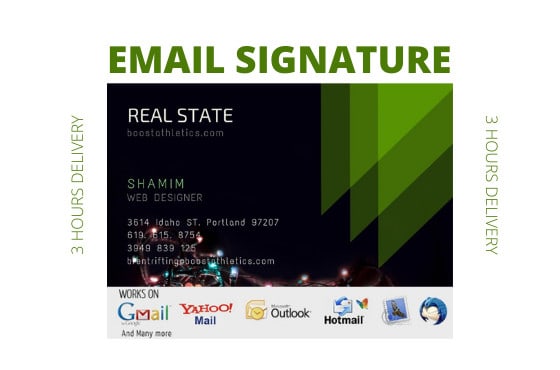 I will design HTML email signature or clickable email signature