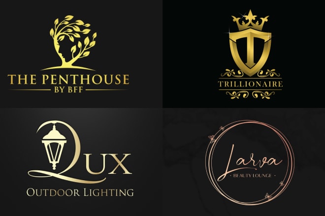 I will design minimalist luxury logo with social media kit