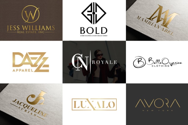 I will design modern minimalist, luxury, fashion and clothing logo