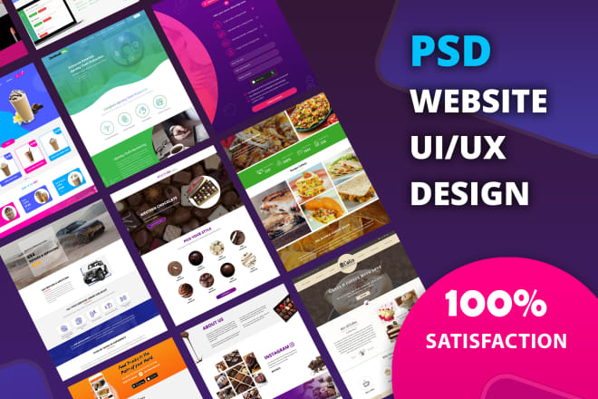 I will design modern website in PSD format or do website mockup
