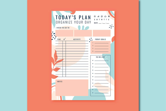 I will design planner journal and calendar design