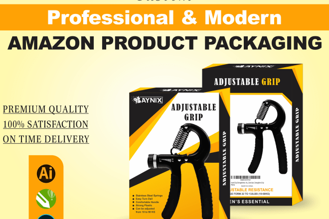 I will design product labeling and packaging box design for amazon