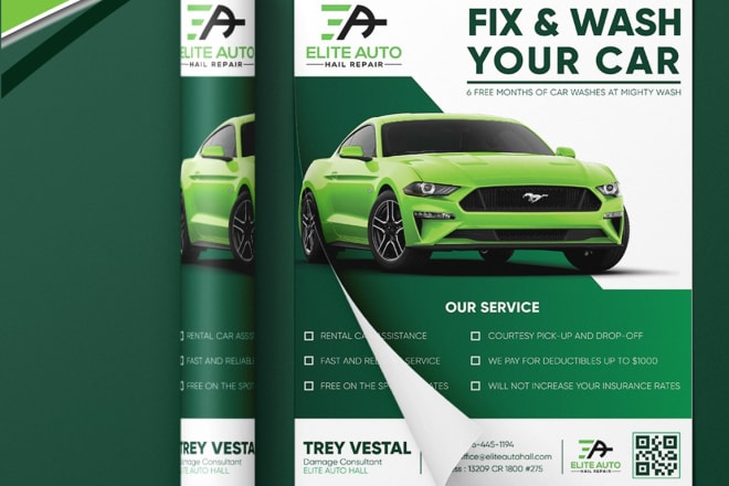 I will design professional car wash, auto detailing flyers