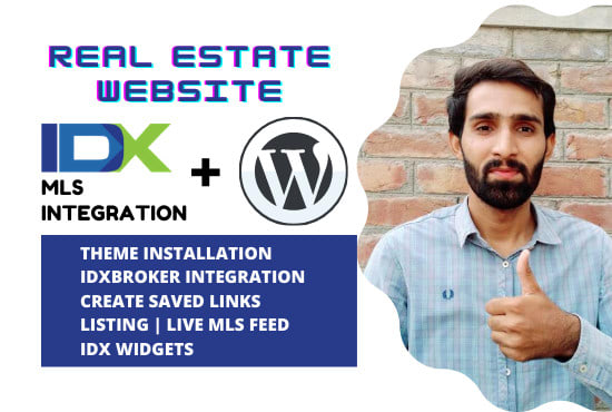 I will design real estate wordpress website with idx broker mls