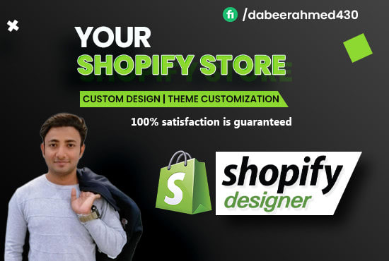 I will design shopify store, shopify website design, landing page