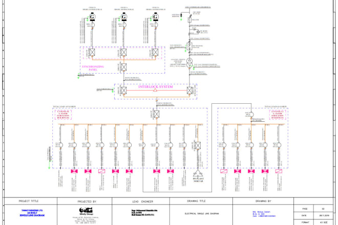 I will design single line diagram of electrical system