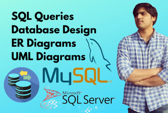 I will design sql database, write sql queries, sql server, mysql