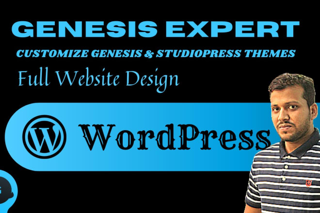 I will design studiopress website, customize studiopress genesis framework theme