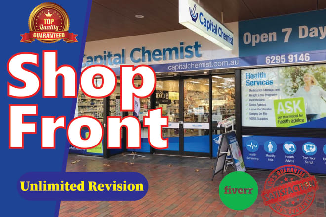 I will design unique, pro shop front, store front and window graphics