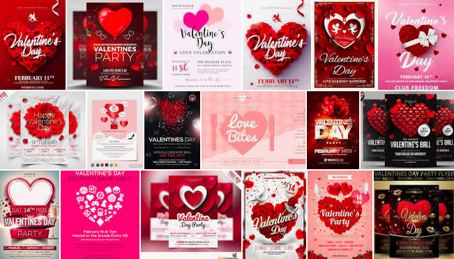 I will design valentines day flyers, dj,sport, elegant club, banners
