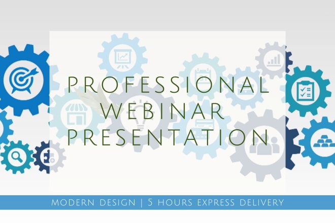 I will design webinar and online presentation slides on powerpoint