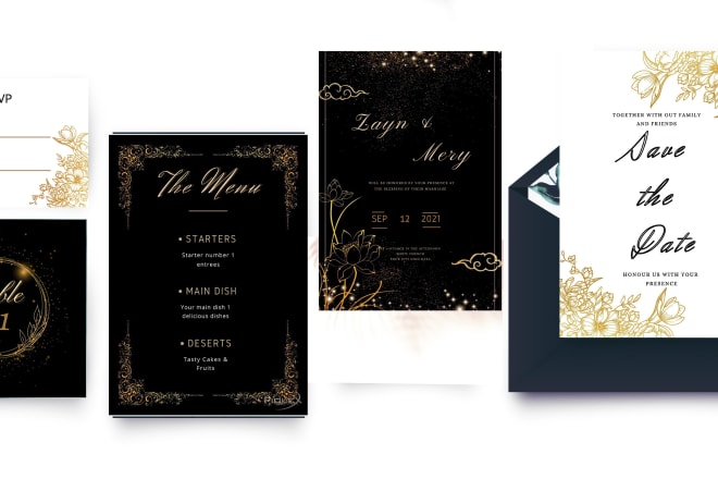 I will design wedding and events invitation card