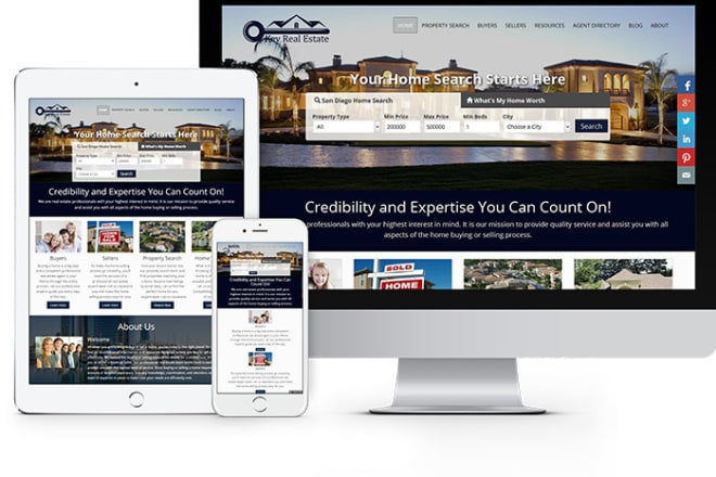 I will design your real estate website in wordpress and wix