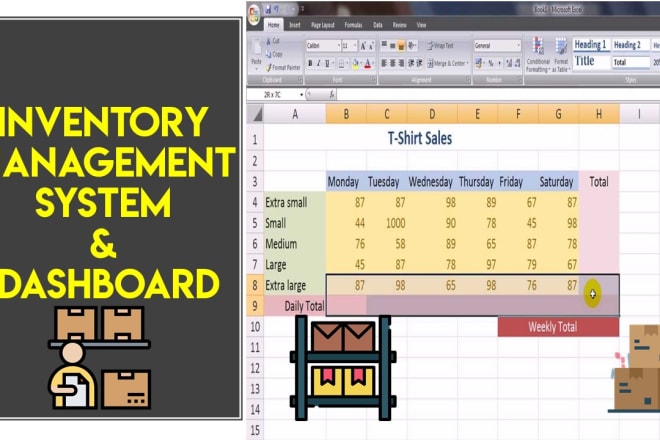 I will develop inventory management system dashboard in excel