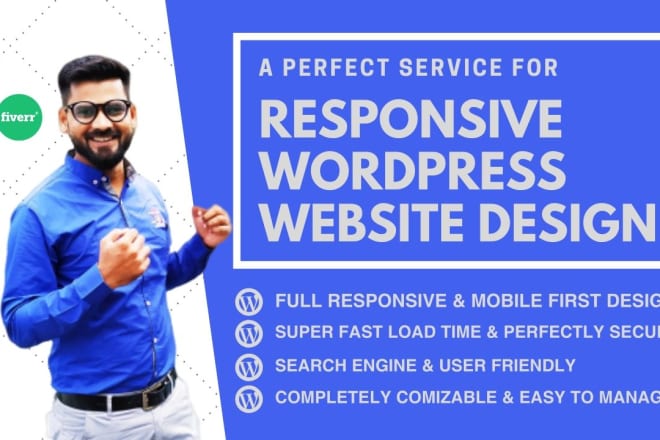 I will develop responsive wordpress website mobile first design