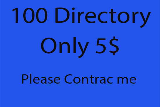 I will do 100 directory,submission