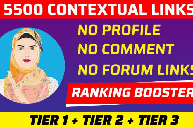 I will do 5500 tiered contextual SEO link building for google ranking