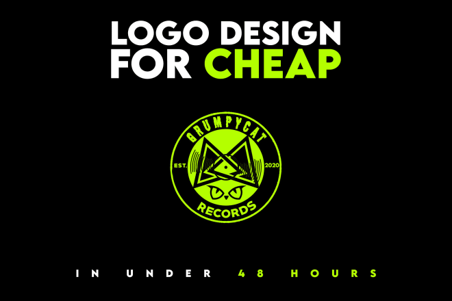I will do a logo design for record label for cheap