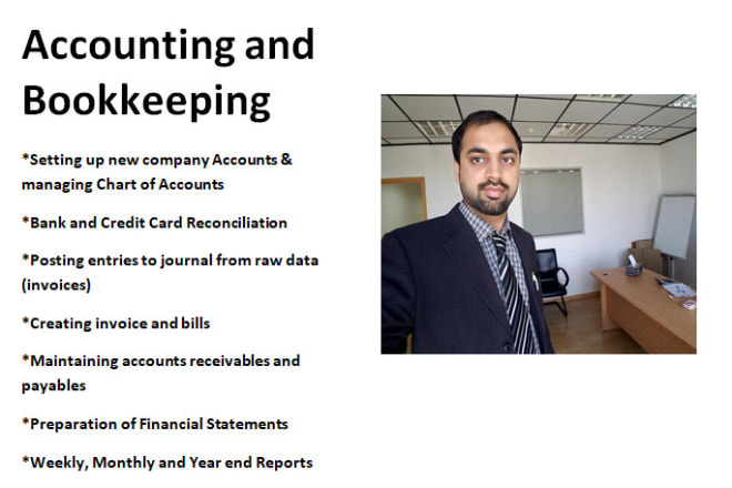 I will do accounting and bookkeeping jobs in quickbooks, xero, tally softwares