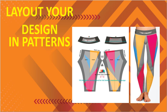 I will do all over print sublimation legging design