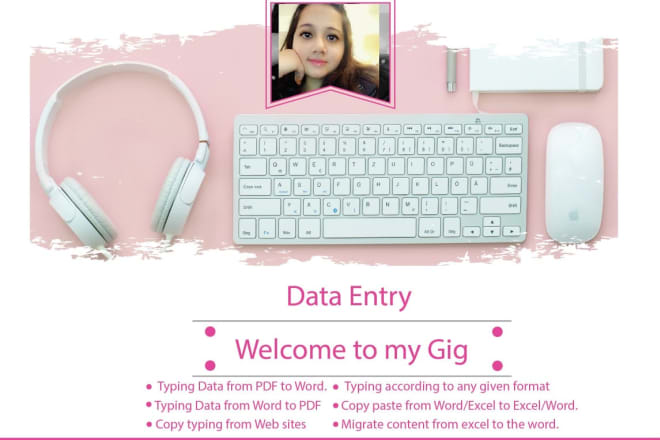 I will do any type of data entry, typing work within less time