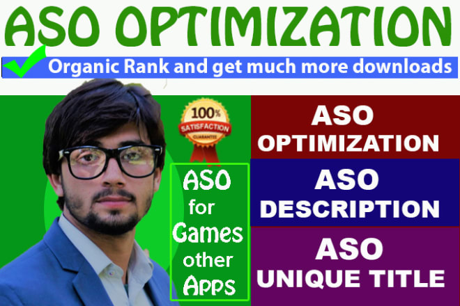 I will do app store optimization, aso description, title of play store games and apps