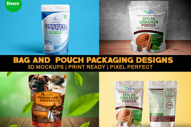 I will do bag and pouch designs with 3d mockup
