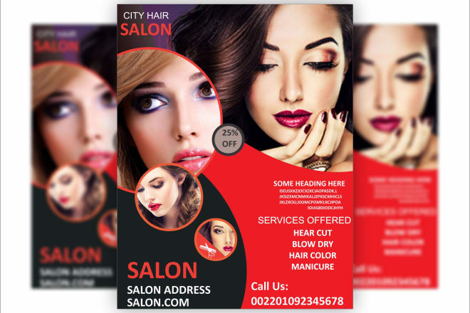 I will do beauty salon, spa menu, flyer, posters, banner, brochures