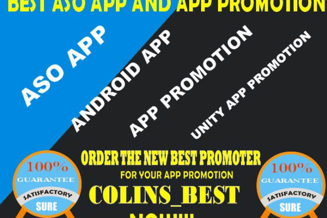 I will do best aso, app promotion, and create backlinks for your app