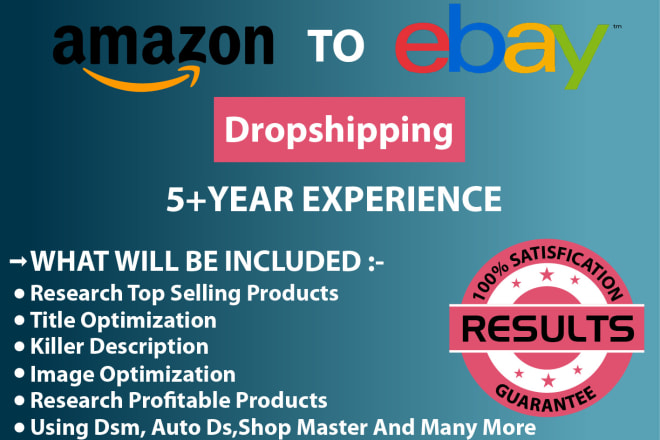 I will do bestselling amazon to ebay dropshipping listings