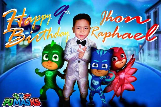 I will do childrens party invitations, posters, toppers, etc