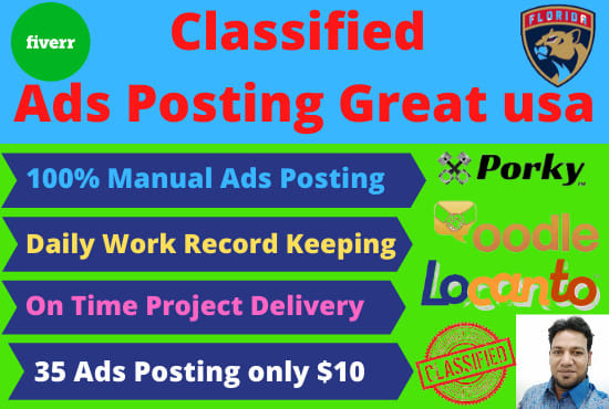 I will do classified ads posting on worldwide most popular sites
