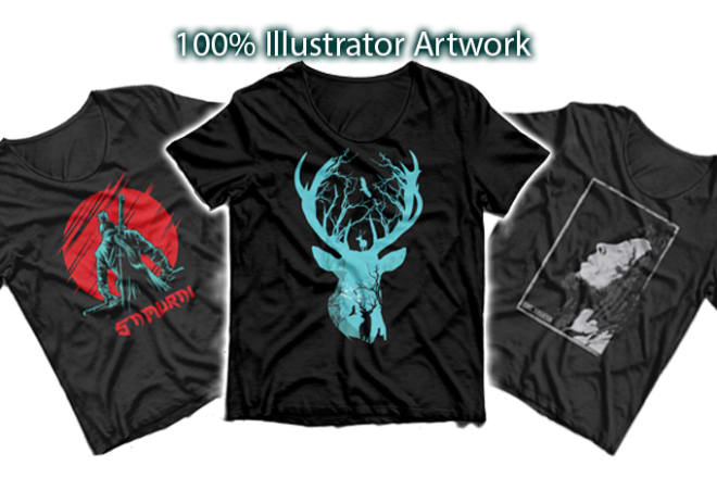 I will do custom t shirt artwork illustration