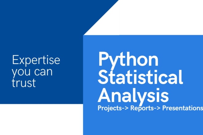 I will do data analyzation in excel and python