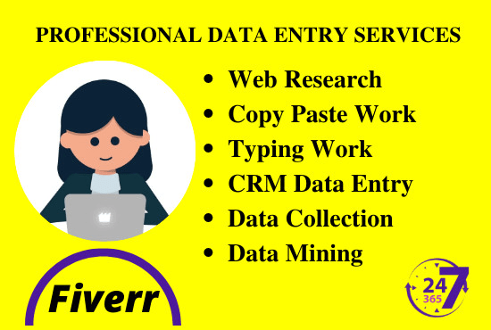 I will do data entry work in excel, word within 24 hrs
