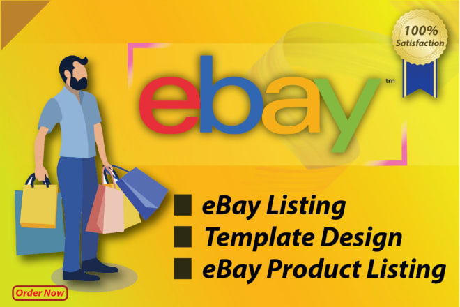I will do ebay listing, ebay product listing, with template