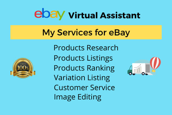 I will do ebay product research and listing, ebay dropshipping, ebay VA