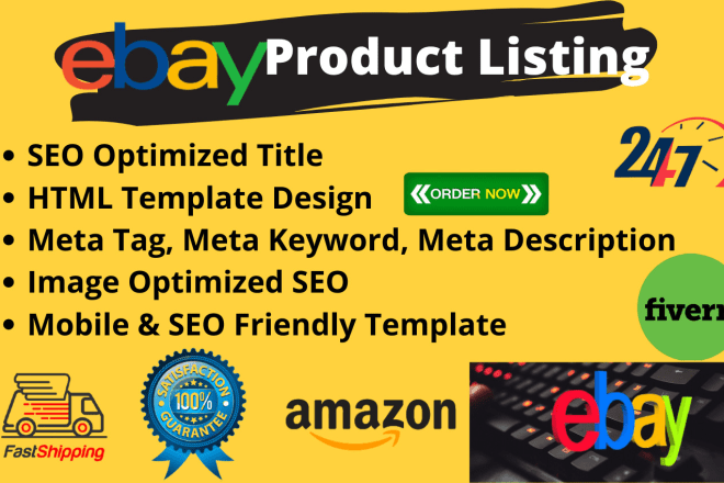 I will do ebay SEO product listing with ebay HTML template design