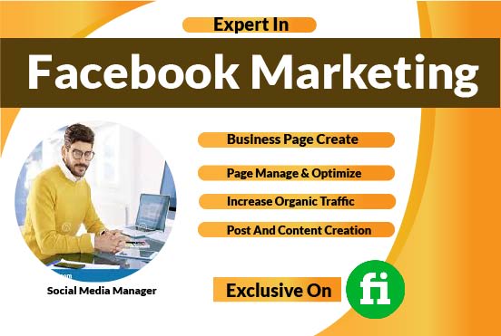 I will do facebook marketing and create, optimize fb business page