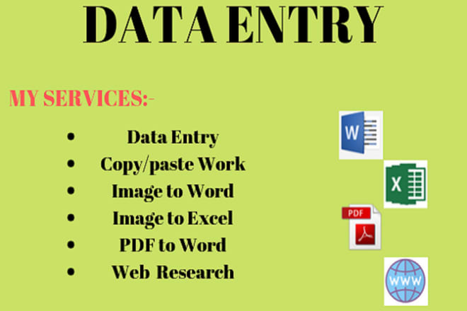 I will do fastest data entry or typing assignment in minimum time