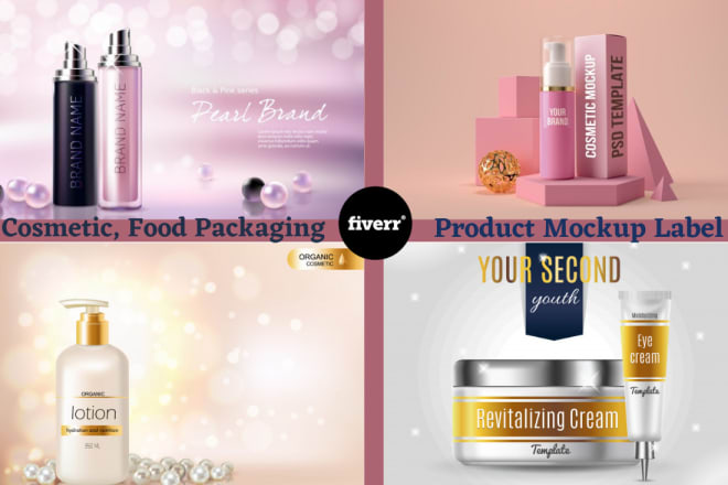 I will do food cosmetic beauty makeup packaging design and label