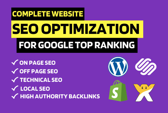 I will do full SEO optimization of website for google top ranking
