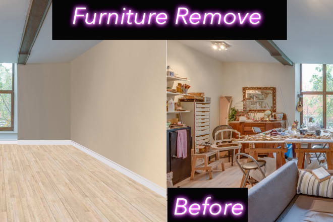 I will do furniture remove and objects from photo