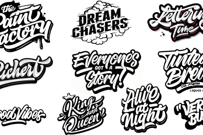 I will do hand lettering, font logo, urban streetwear in 12 hr