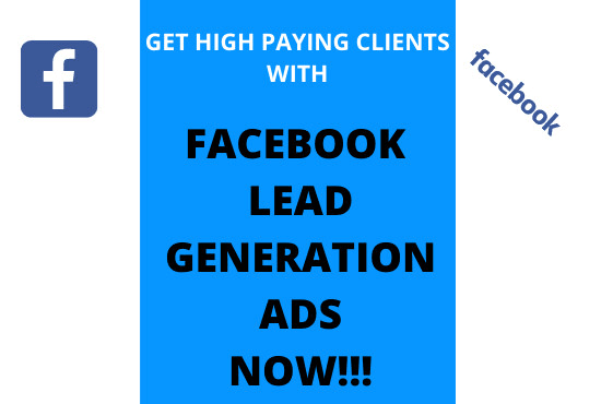 I will do high converting lead generation facebook ads for your business