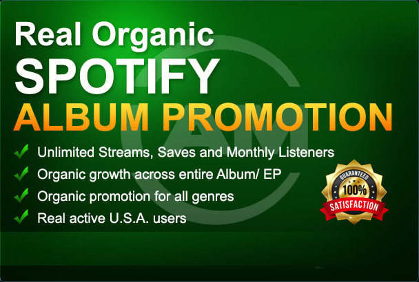 I will do organic promotion for spotify album or ep to united states users