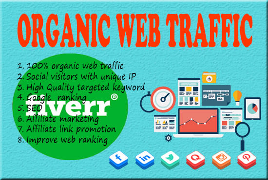 I will do organic way targeted web traffic in any country
